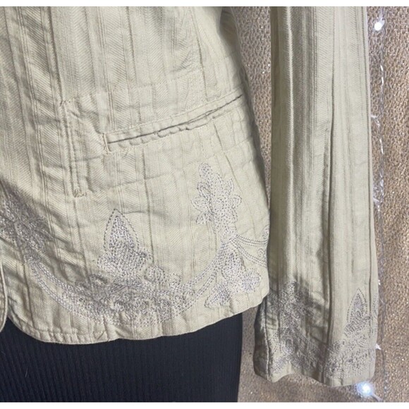 Johnny Was Embroidery Cotton Blazer Sz M - Picture 2 of 9